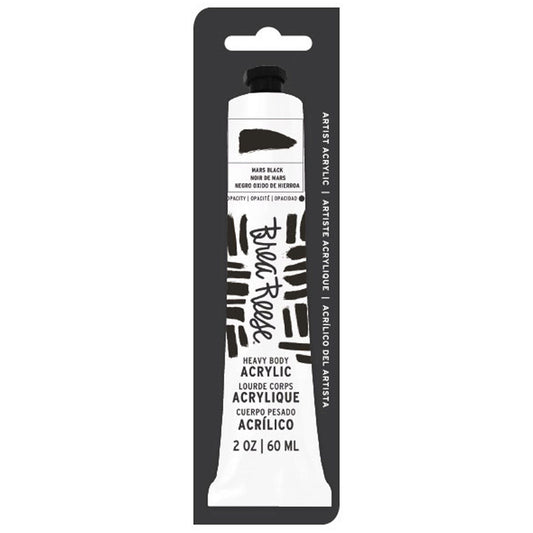 brea reese 2 oz acrylic heavy body paint - black -- 36 per box