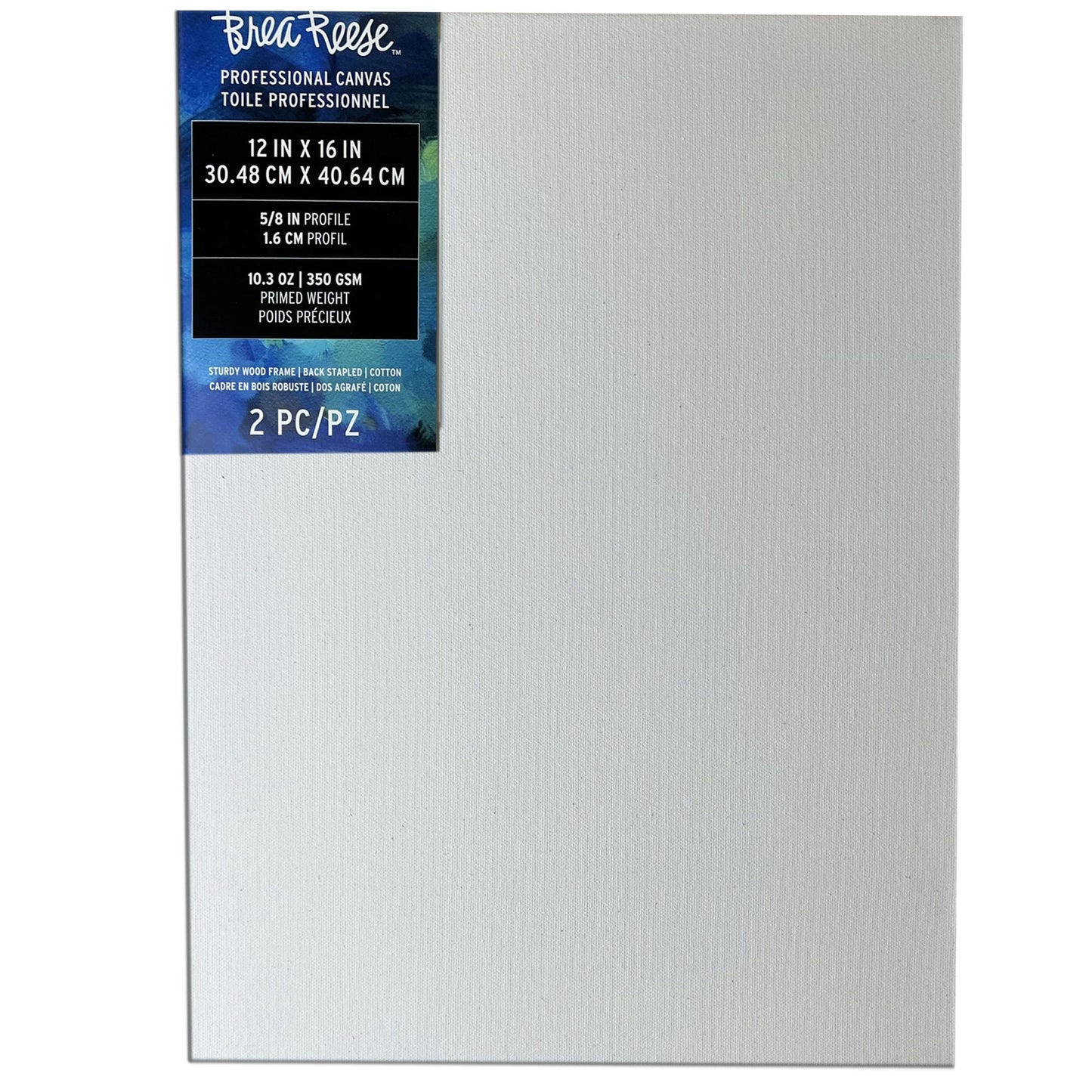 brea reese professional art canvas - 12x16 - pack of 2 -- 7 per box