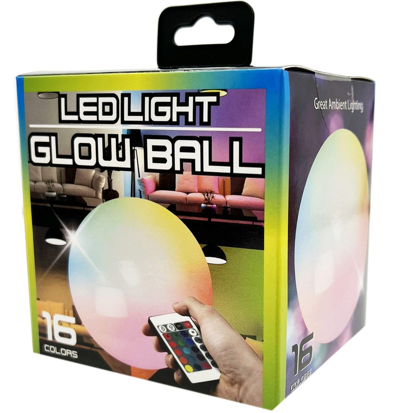color changing light with remote - glow ball -- 6 per box