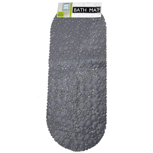 gray bubble pattern bath mat with suction cup bottom -- 8 per box