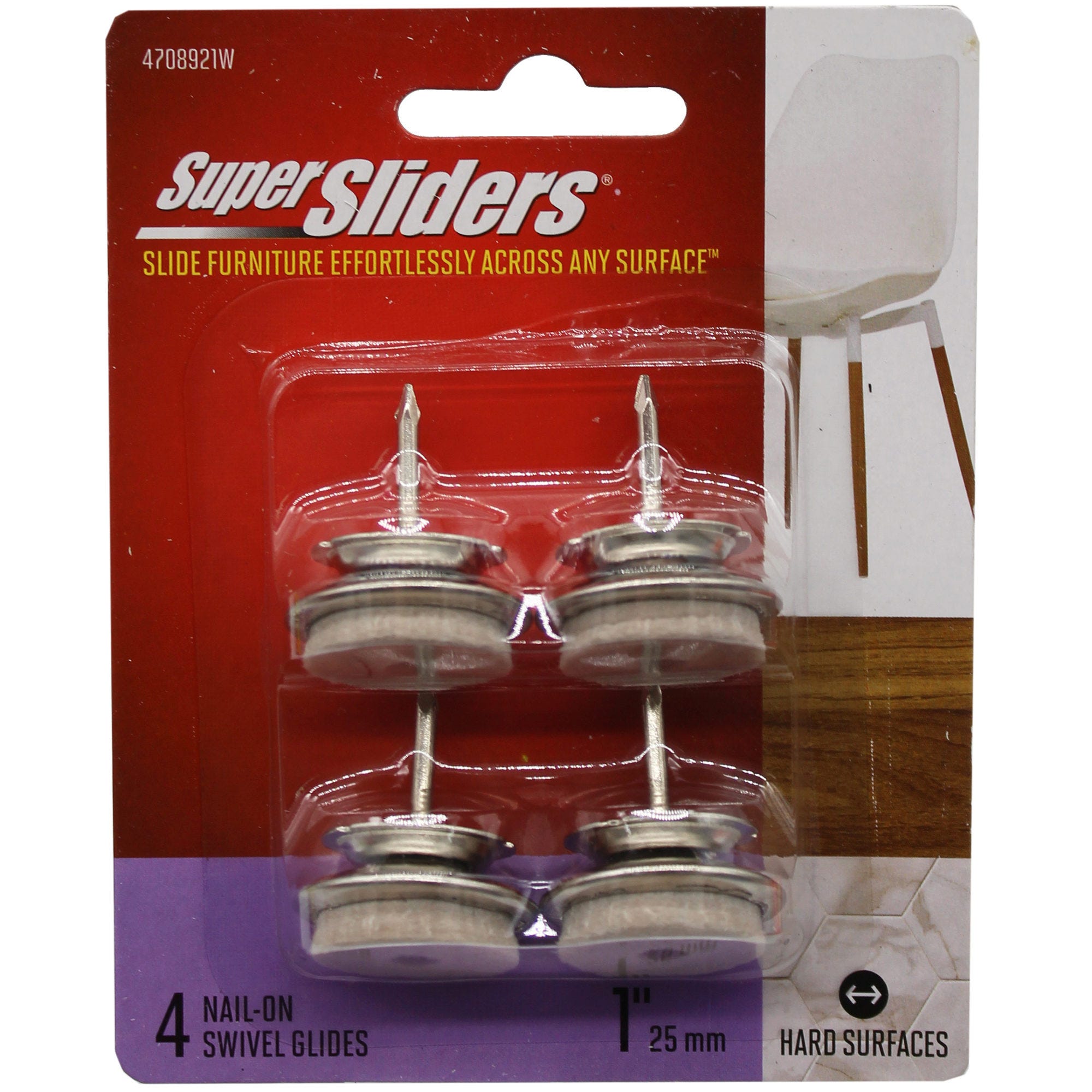 super sliders 4 pack nail on felt oatmeal colored furniture sliders ...