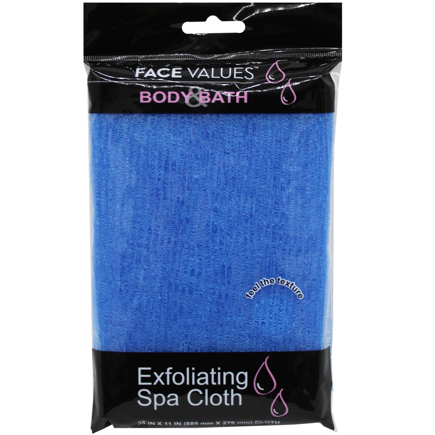 face values body and bath exfoliating spa cloth in assorted colors -- 36 per box
