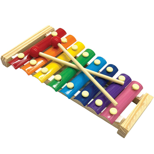 rainbow xylophone instrument with sticks -- 10 per box