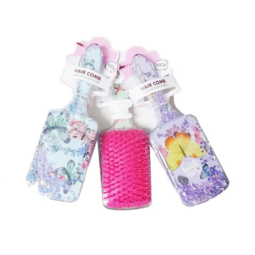 hair brush 8in butterfly asst -- 24 per box