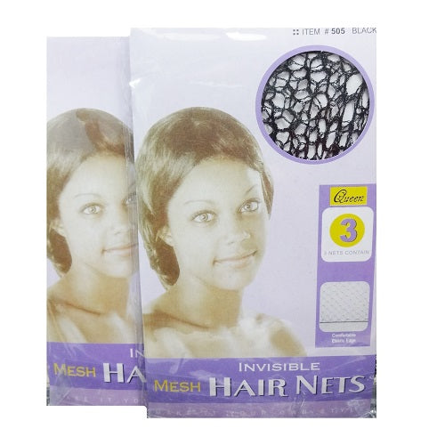 hair net 3pk black -- 12 per box