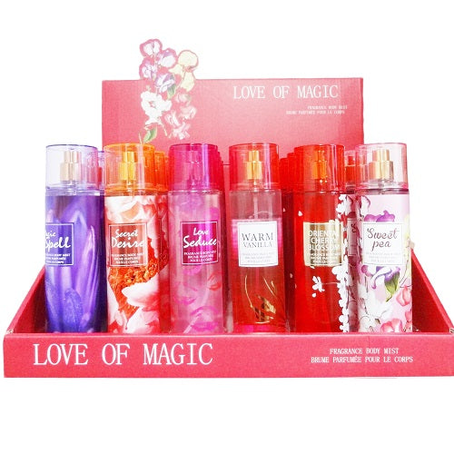 woman body mist 8oz love of magic -- 24 per case