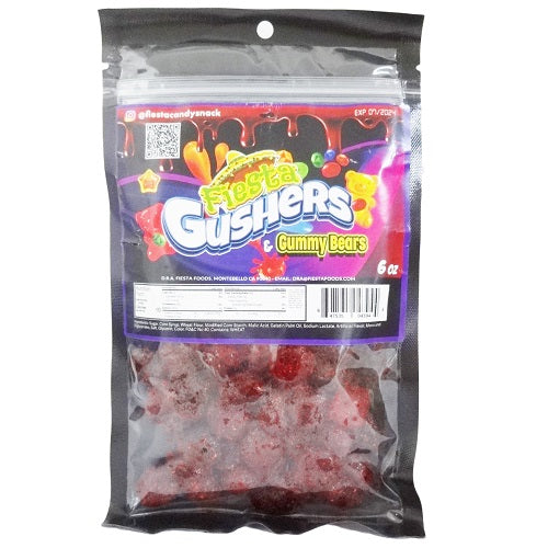 fiesta gushers gummy bears 6oz -- 24 per case