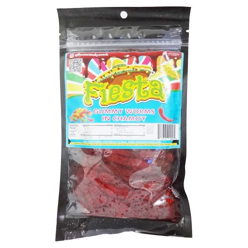 fiesta gummy worms chamoy 8oz -- 24 per case