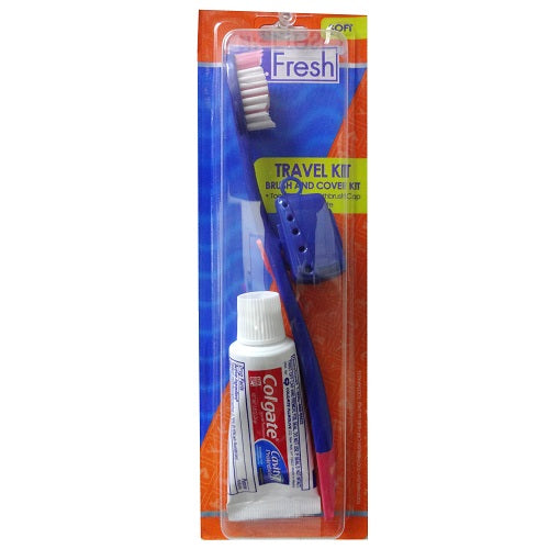 travel kit toothpaste toothbrush w- cap -- 12 per box