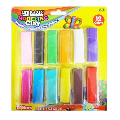 toy clay bars 12ct 8.1oz asst clrs -- 24 per box