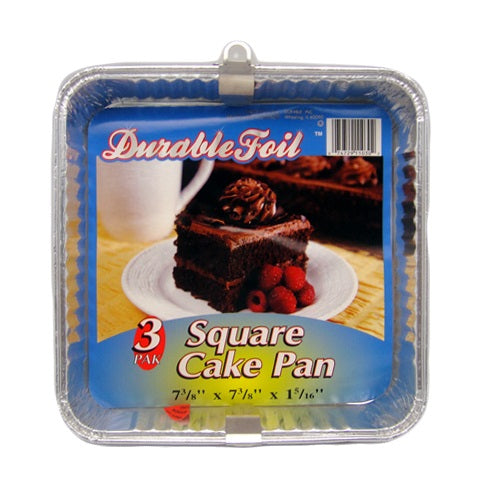 d. foil square can pan 3pk -- 12 per case