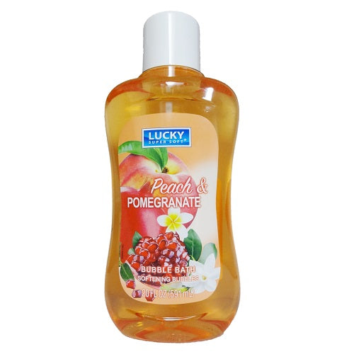 lucky bubble bath 20oz peach pomegrana -- 12 per case