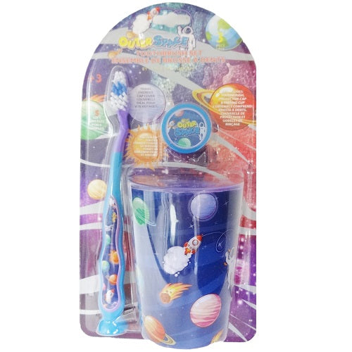 kids toothbrush set 3pk outer space -- 12 per box
