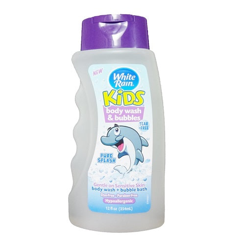 white rain body wash bubbles 12oz -- 12 per case