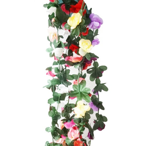 flowers garland 6ft asst clrs -- 12 per box