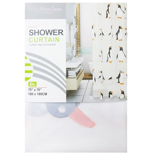 shower curtain 70x70 peguins design -- 12 per box