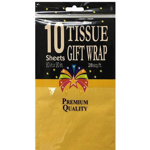 tissue paper 10ct yellow 20 x 20in -- 12 per box