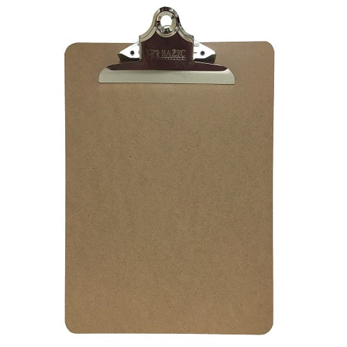 clipboard wood w- spring clip -- 24 per case
