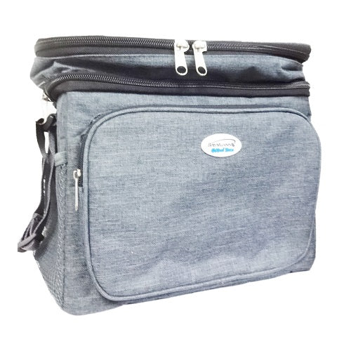 brentwood lunch cooler bag 12 can grey -- 12 per case