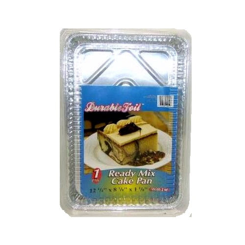d. foil ready mix cake pan 1pc w- lid -- 12 per case