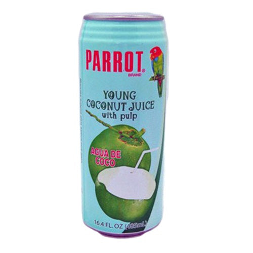 parrot coconut water w- pulp 16.6oz -- 24 per case
