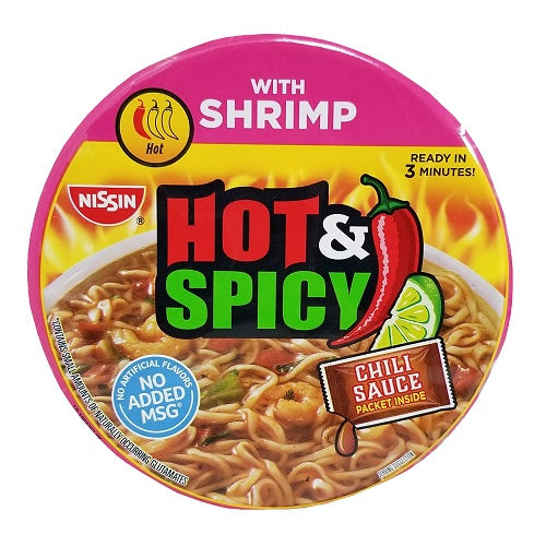 nissin bowl 3.27oz h s w- shrimp -- 6 per case