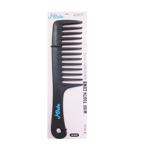 hair comb black 9in wide tooth -- 12 per box