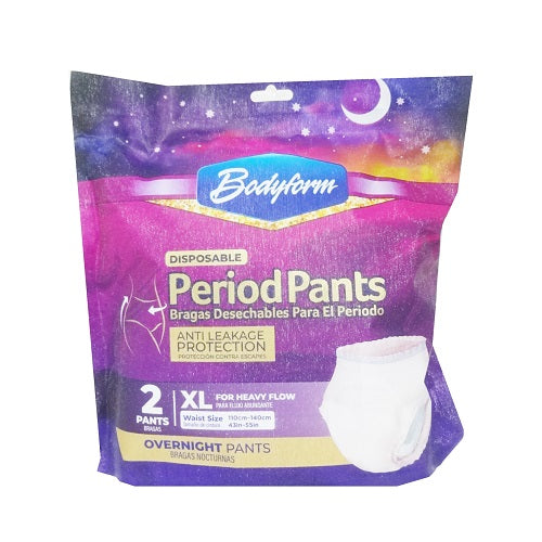 bodyform period pants 2pk xl overnight -- 24 per case