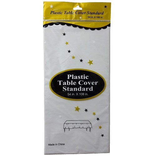 table cover 54 x 108in white plastic -- 12 per box