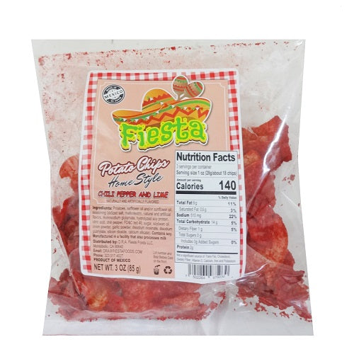 fiesta potato chips 3oz chili lime -- 20 per case