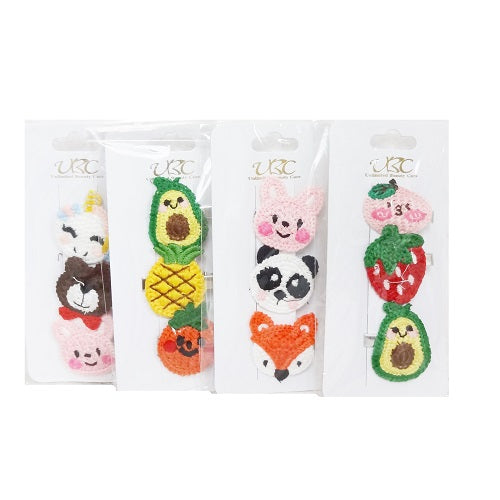 hair elastic ties 6pk asst clrs -- 12 per box