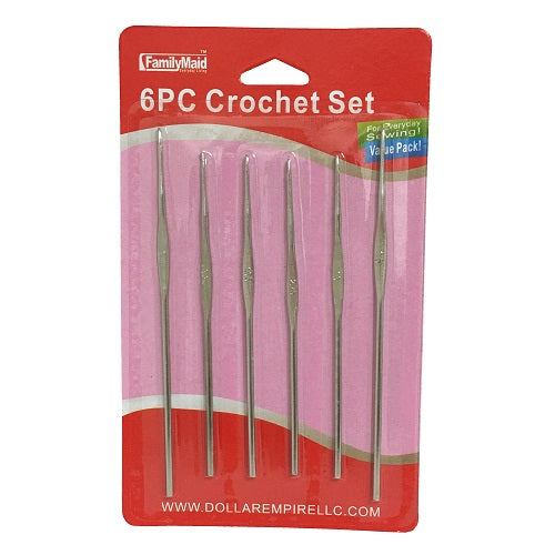 crochet hooks set 6pk asst size -- 24 per box