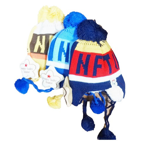 baby knitted hat asst design -- 12 per box