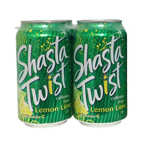 shasta soda 12oz can lime- lemon -- 24 per case