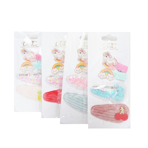 hair metal snaps 4pk asst design -- 12 per box