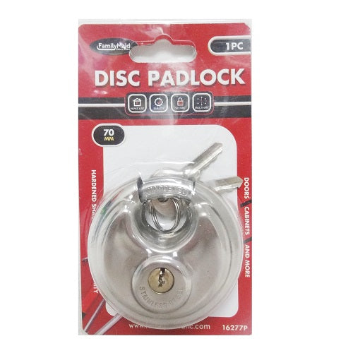 disc padlock 70mm w- keys -- 12 per box