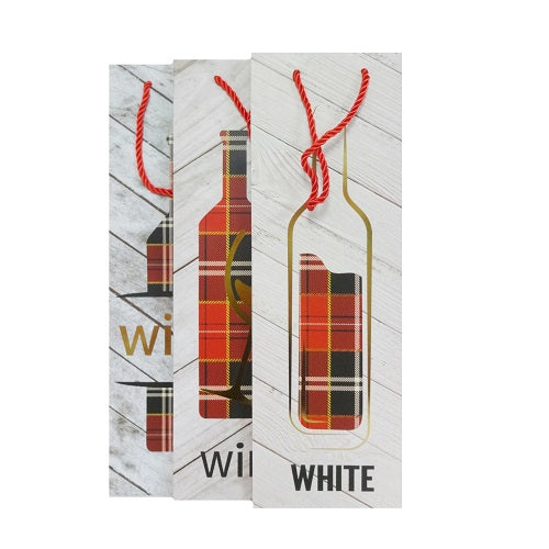 gift bags wine bottle asst design -- 12 per box