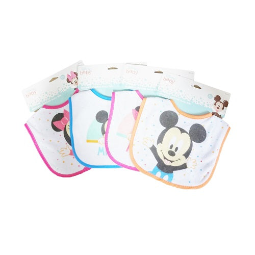 baby bibs mickey asst clrs -- 12 per box