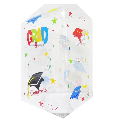graduation gift box plastic 7 x 11in cl -- 12 per box