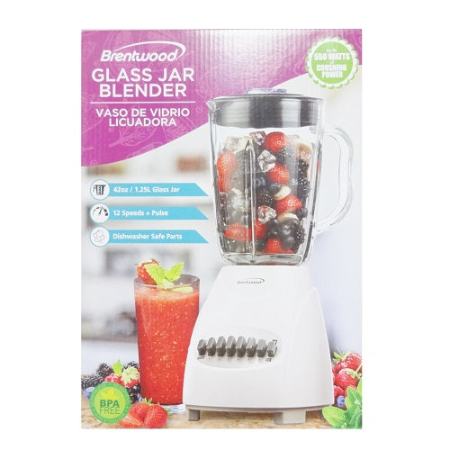 brentwood blender white 42oz glass ja -- 4 per case