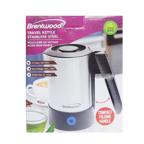 brentwood travel kettle etl 2.5cups -- 8 per case