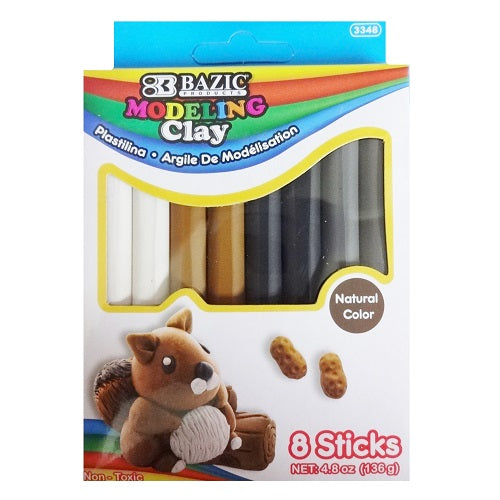 toy clay sticks 8pk 4.8oz asst clrs -- 24 per box