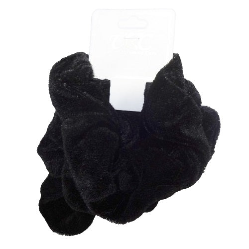 hair scrunchie 3pk velvet black -- 12 per box