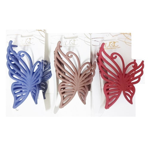hair clip butterfky asst clrs -- 12 per box