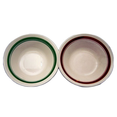 bowl 9in banded asst clrs porcelain -- 36 per case