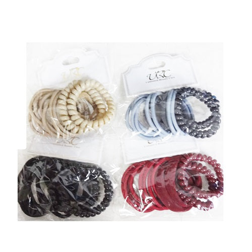 hair elastic bands 12pc asst clrs -- 12 per box