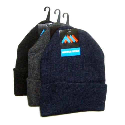 beanie asst solid clrs -- 12 per box