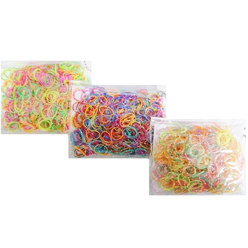 hair rubber bands 500pc asst clrs -- 12 per case