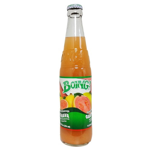 boing soda 11.8oz glass guava long neck -- 24 per case