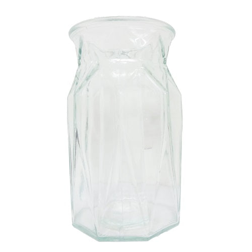 vase glass diamond 7in clear -- 12 per case